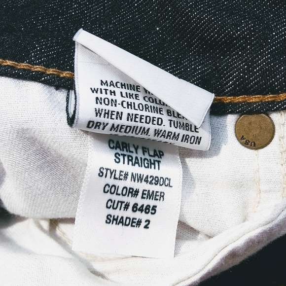 Hudson Sz 25 Dark Wash Carly Flap Pocket Straight Jeans - Picture 15 of 15